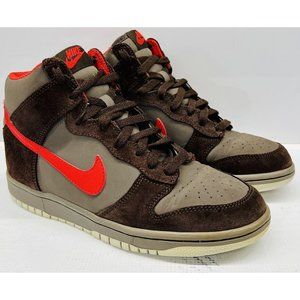 2009 Kids Nike Dunk High Red / Dark Cinder / Grey 308319-261 SZ. 6.5Y VG